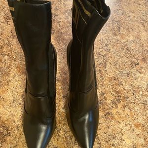 Fendi Black leather sock boots